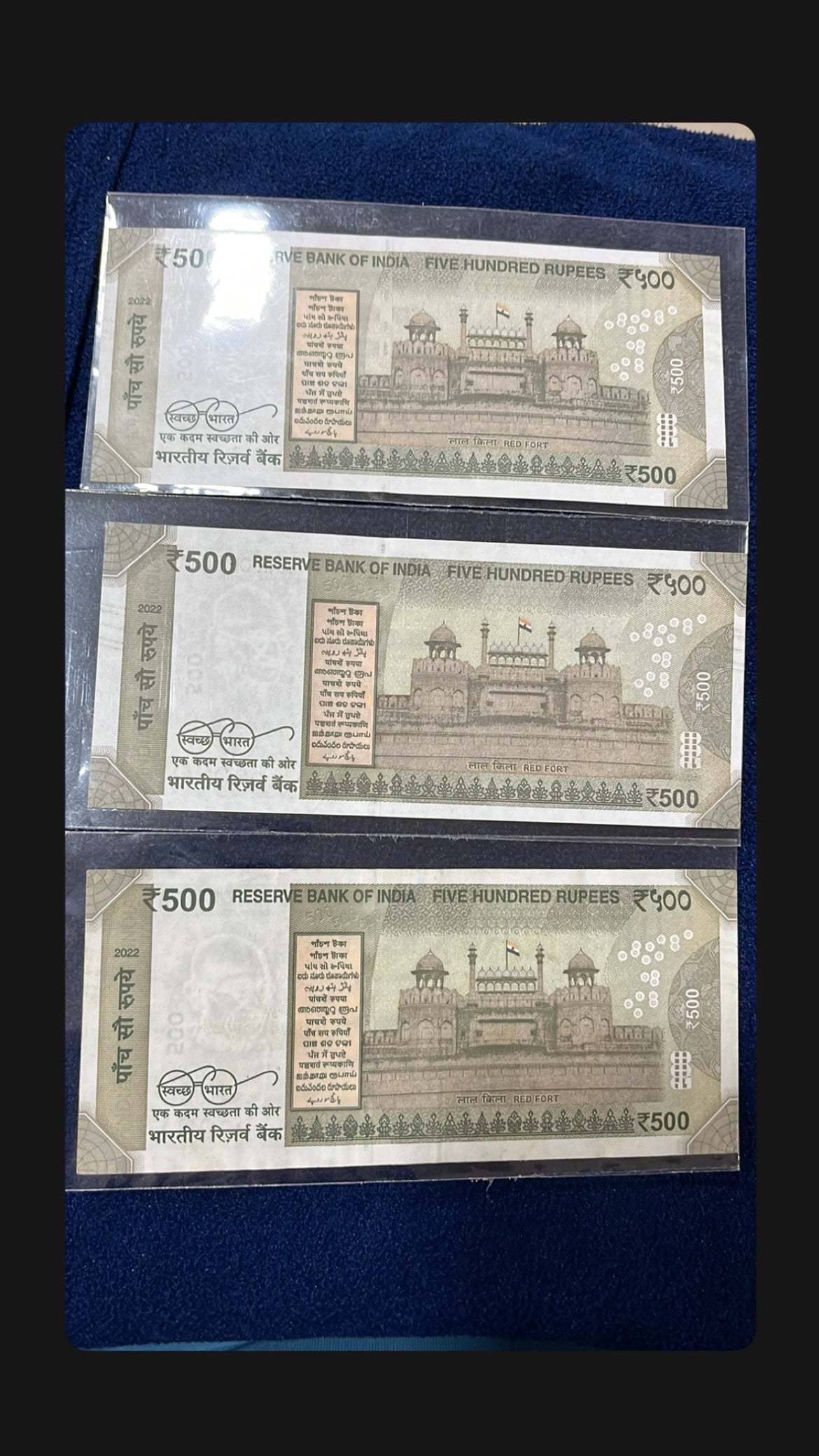 500 Rupees Super Fancy Currency Year 2022 : Governor : Shaktikanta Das                        Serial no: 123456                                    Serial no: 000001                         Serial no: 100000