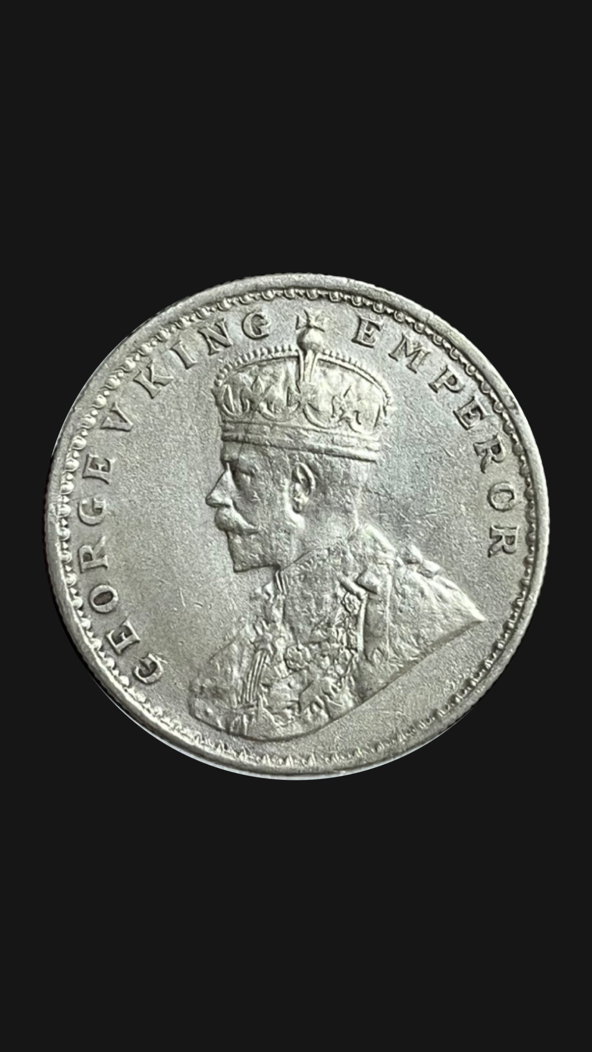Rare One Rupee George V 1911 (Pig Rupee) Bombay Mint