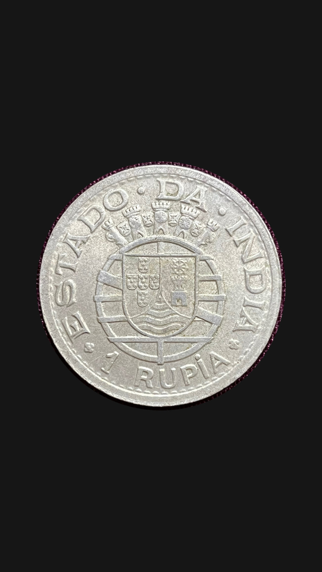 UNC 1 Rupia – Silver 1 Rupee 1947 Portuguese India