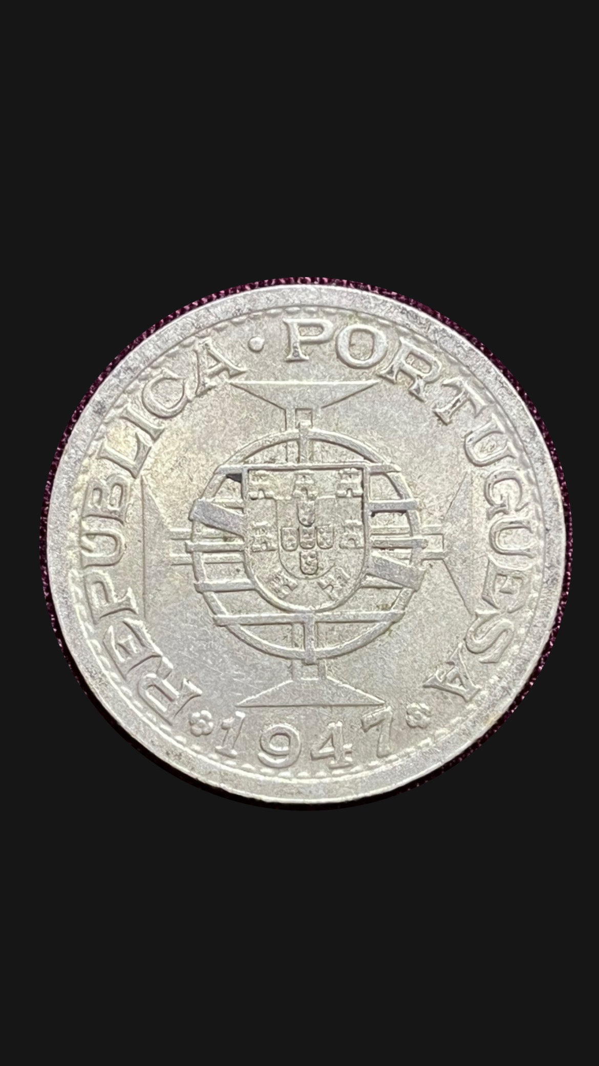 UNC 1 Rupia – Silver 1 Rupee 1947 Portuguese India