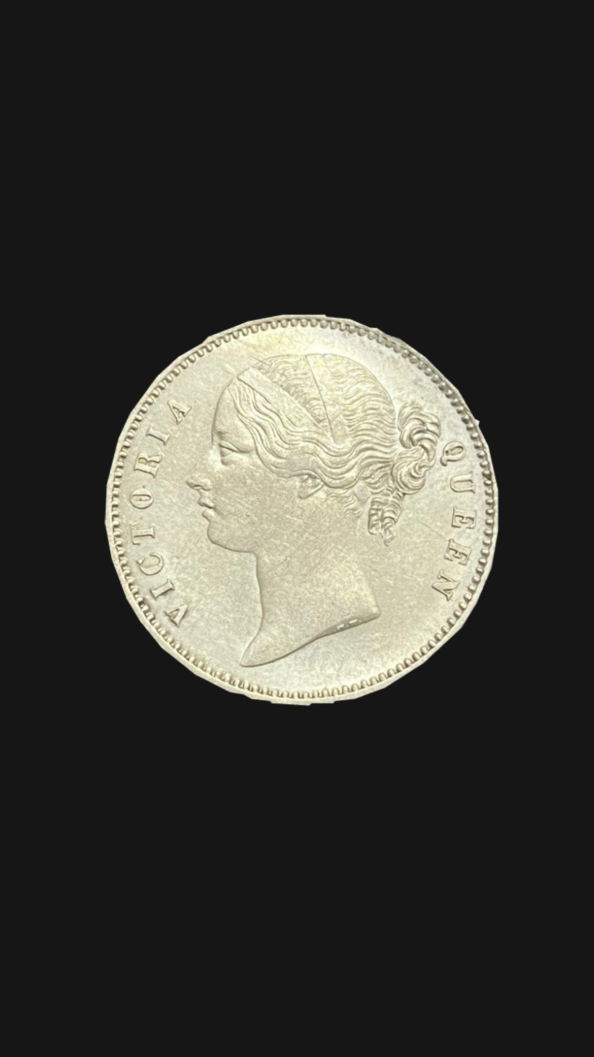 One rupee 1840 Victoria Queen Divided Legend W.W. raised (B or C)